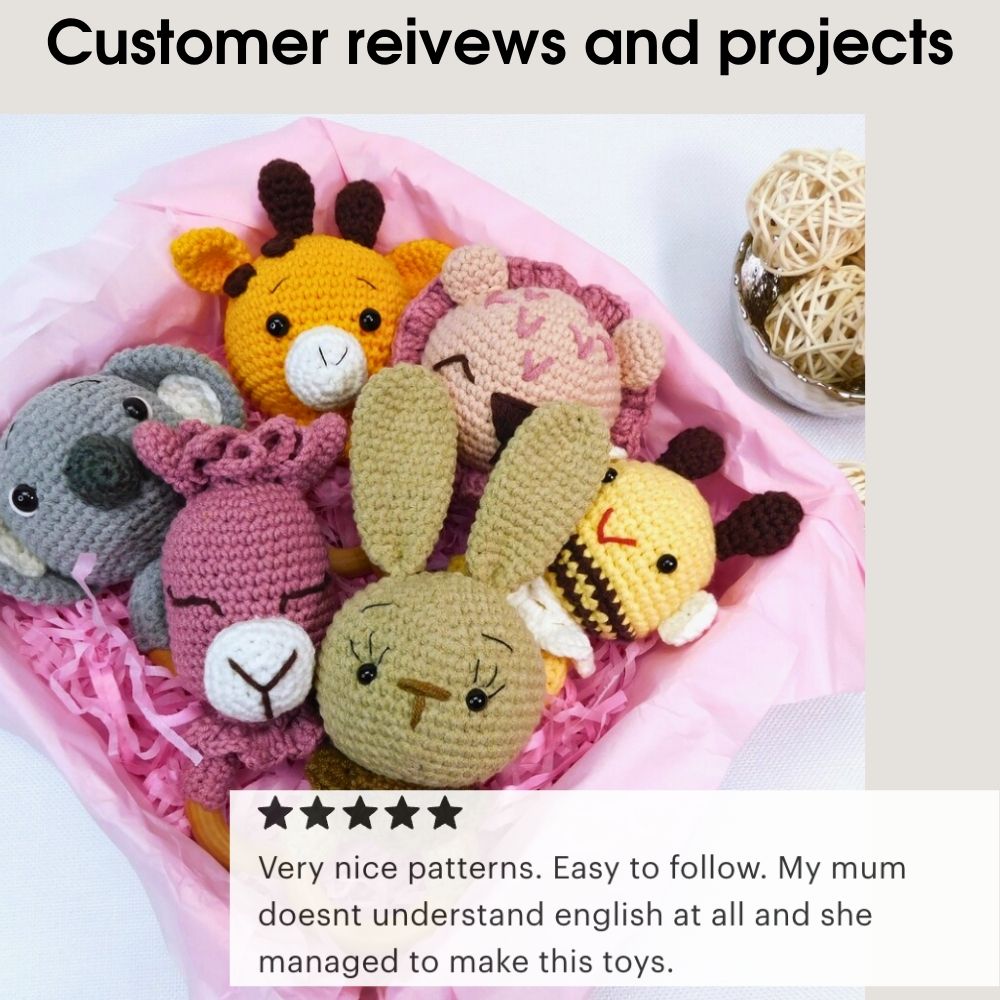 Customer photos and reviews – crochet bunny rattle PDF