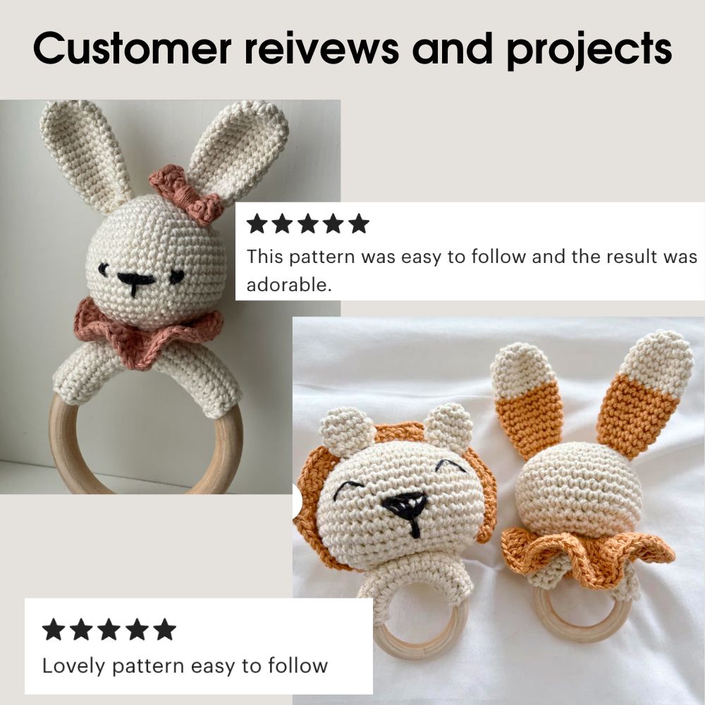 Customer photos and reviews – crochet bunny rattle PDF