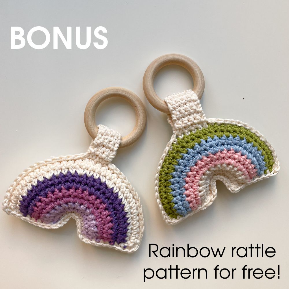 Crochet bunny rattle pattern