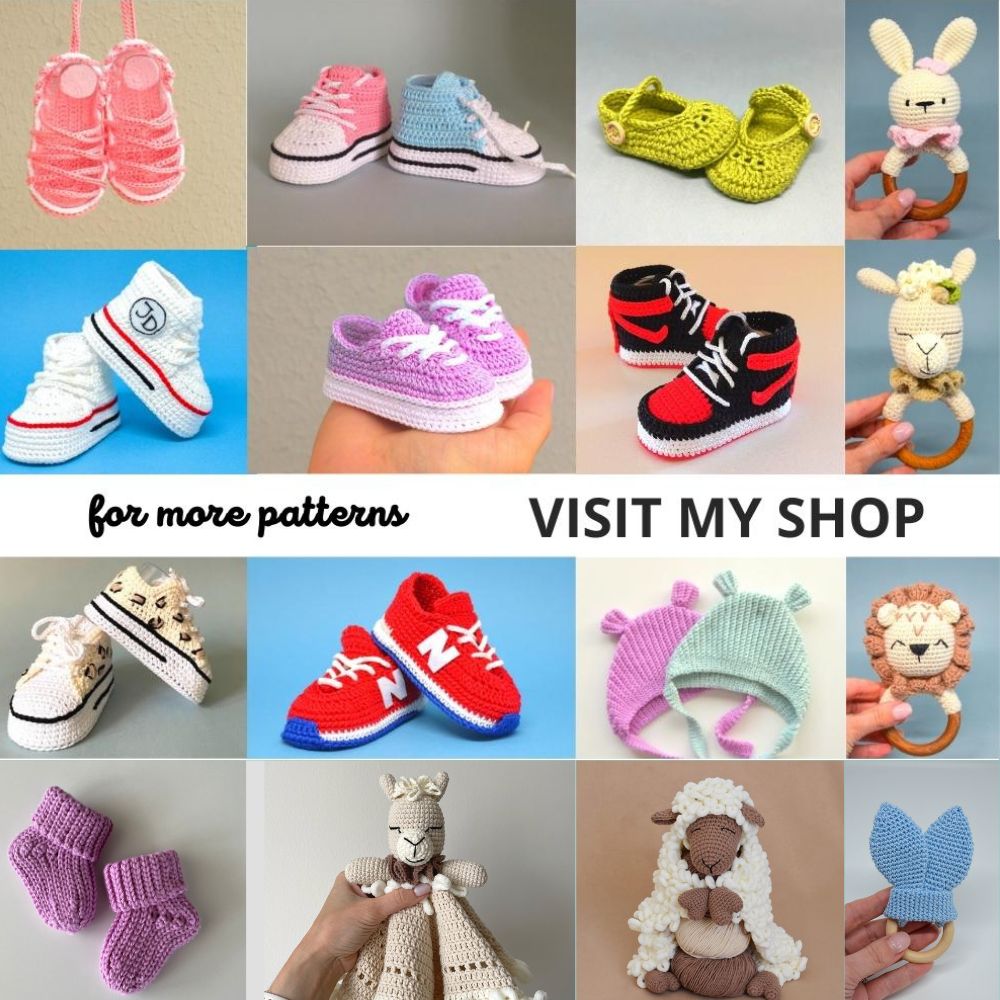 Collection of crochet baby toy patterns – visit my Etsy shop