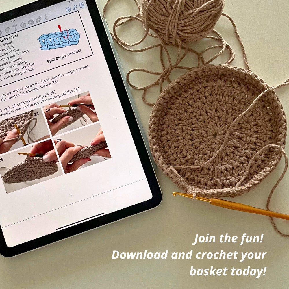 Crochet storage basket pattern