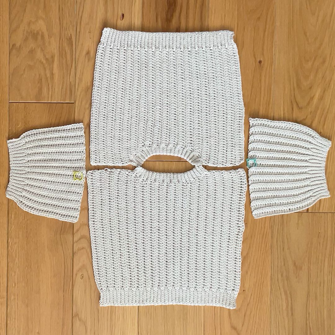 Crochet baby sweater pattern with name tutorial