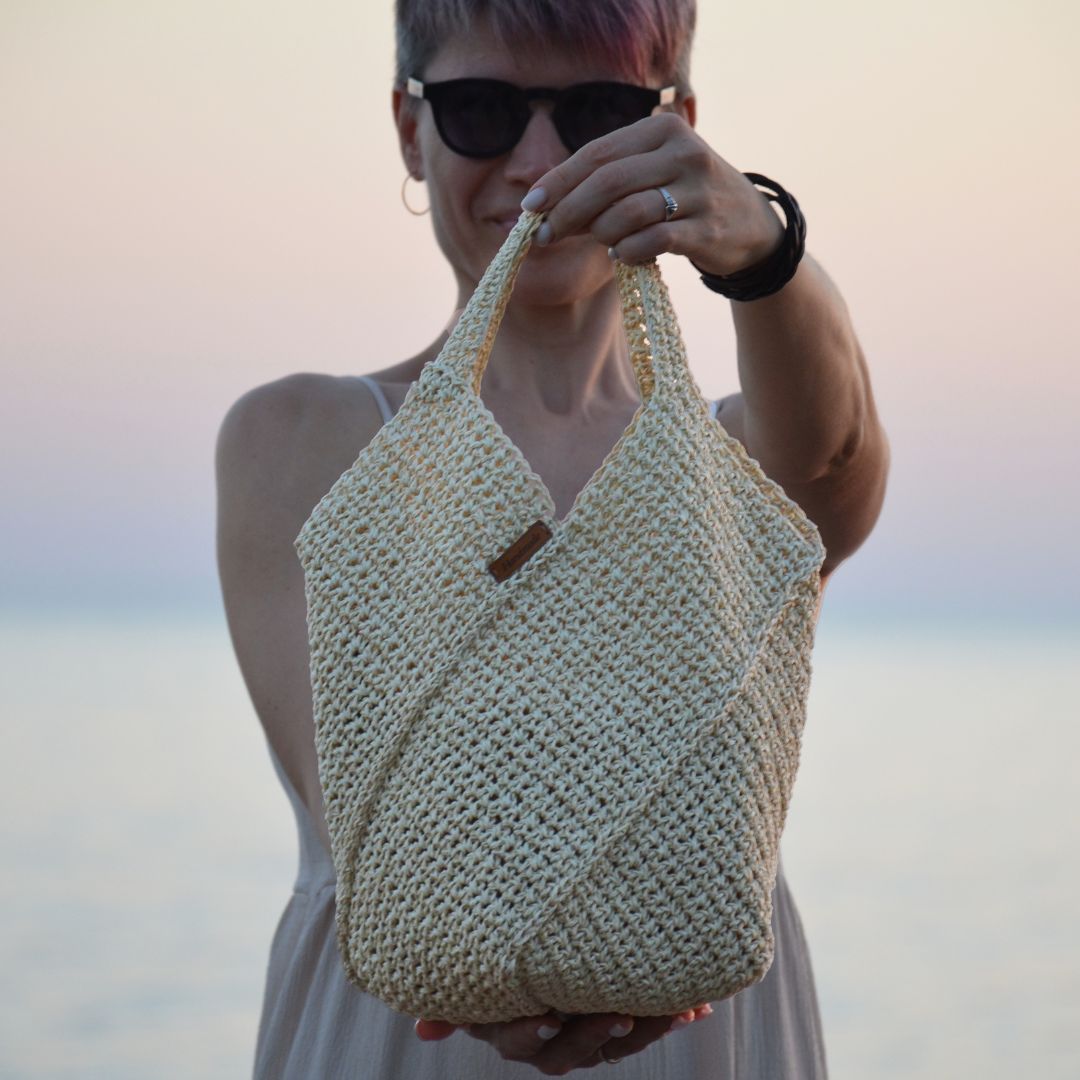 Diagonal Shopper Bag Crochet Pattern