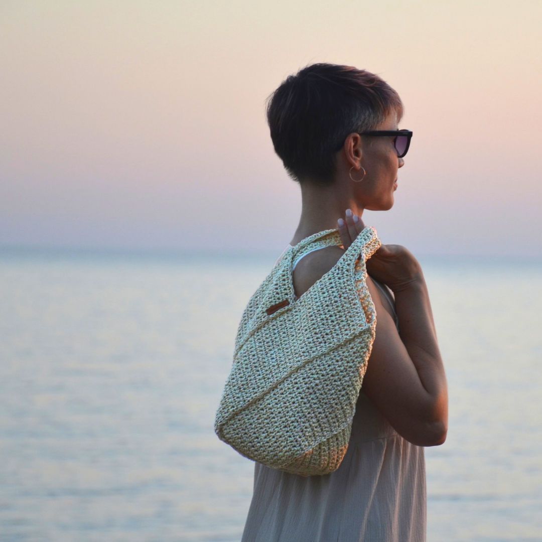 Diagonal Shopper Bag Crochet Pattern