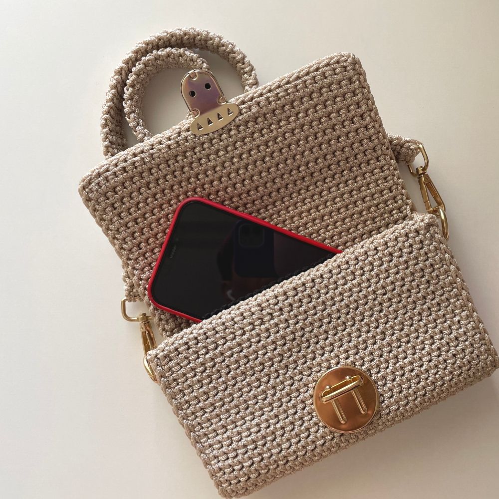 Häkelanleitung Kleine Schultertasche