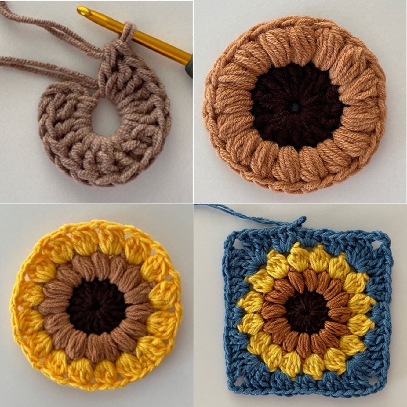 steps for crochet granny square