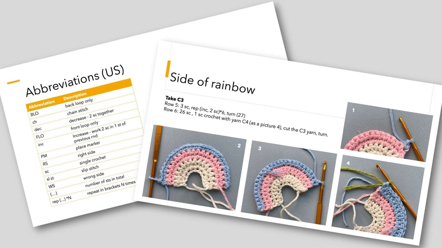 FREE Easy crochet rainbow rattle pattern