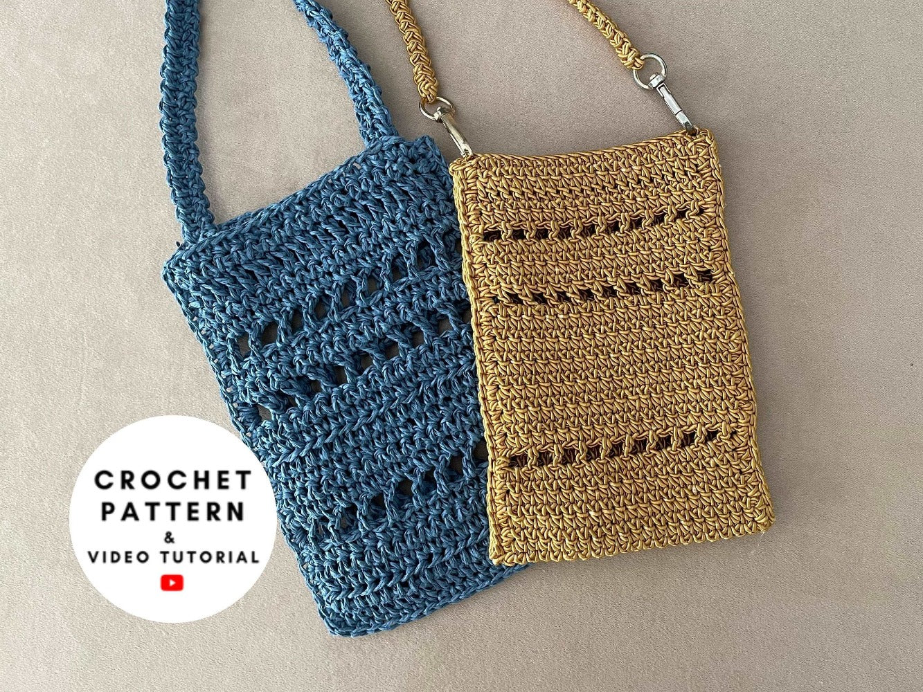 Crochet crossbody bag #1BA