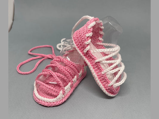 Introducing Our Newest Crochet Pattern: Baby Girl Summer Sandals - Greek Gladiator Style!