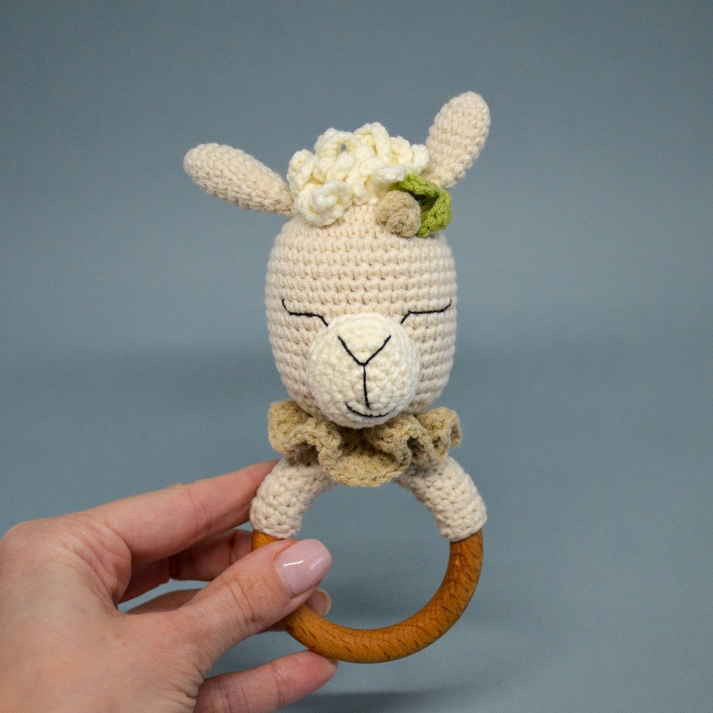 Llama Baby Rattle Crochet Pattern