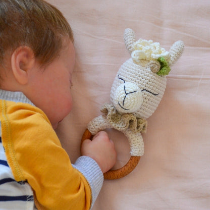 Llama Baby Rattle Crochet Pattern