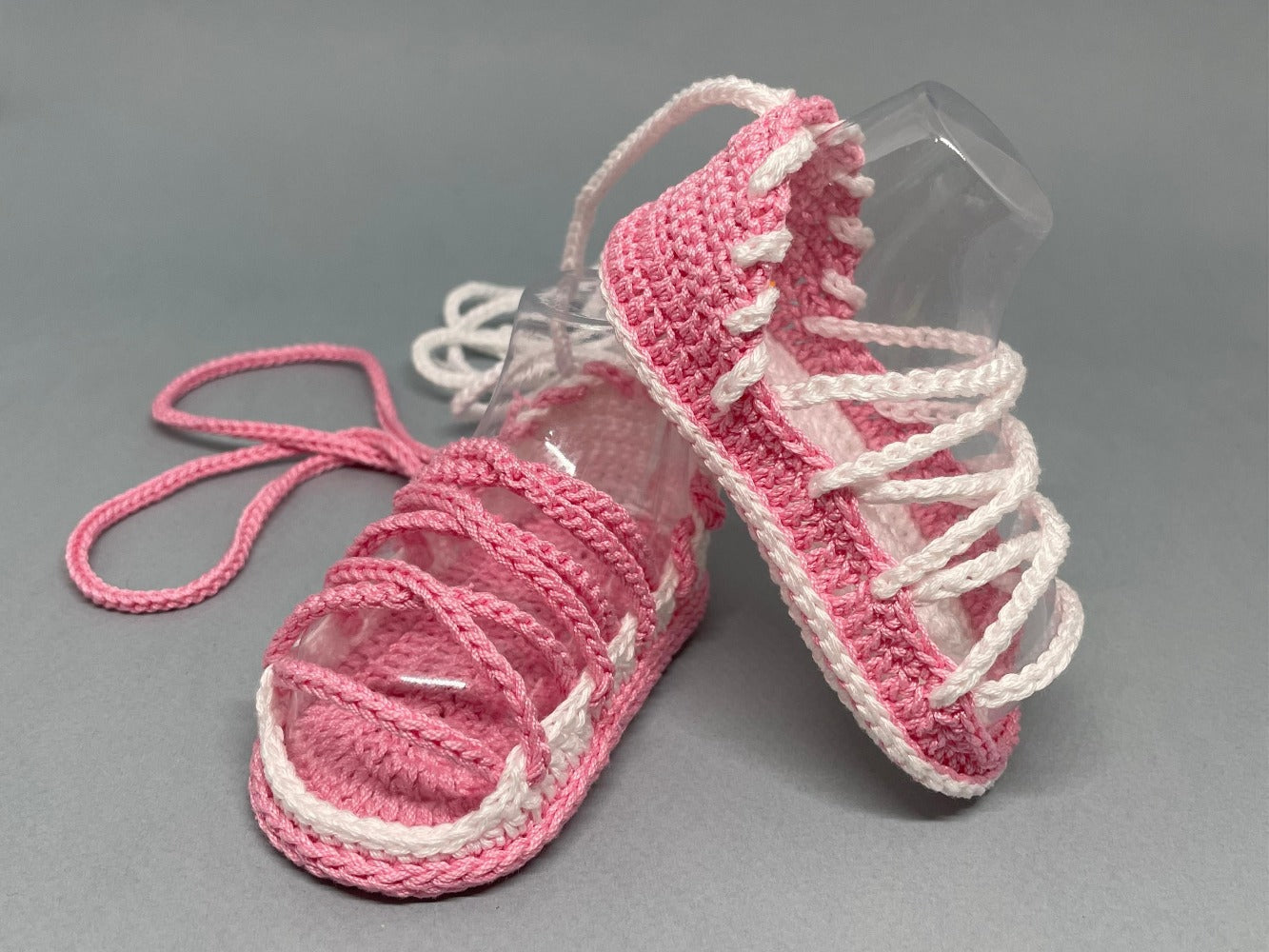 Crochet pattern baby girl summer sandals, greek gladiator girl shoes