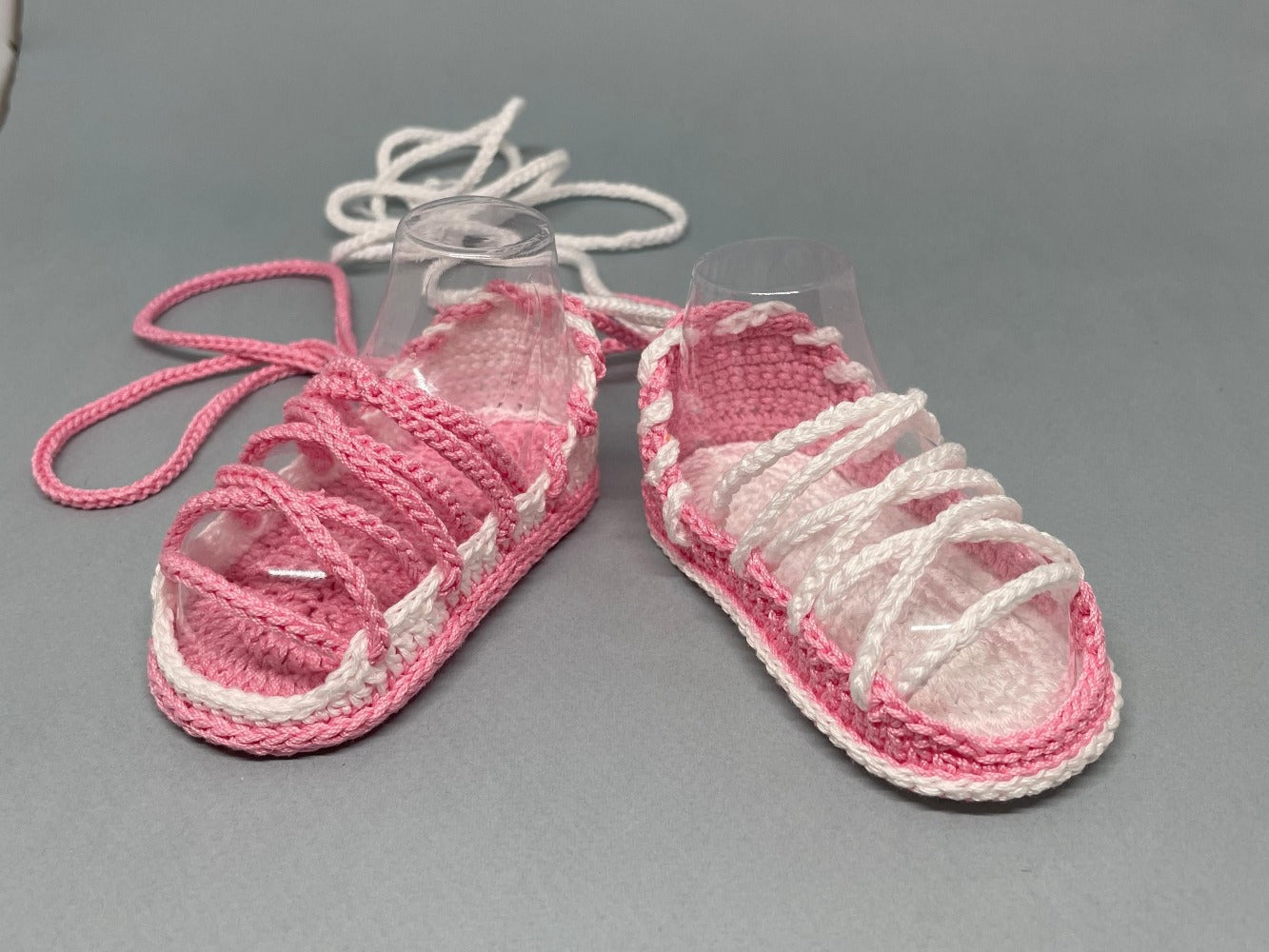 Crochet pattern baby girl summer sandals, greek gladiator girl shoes