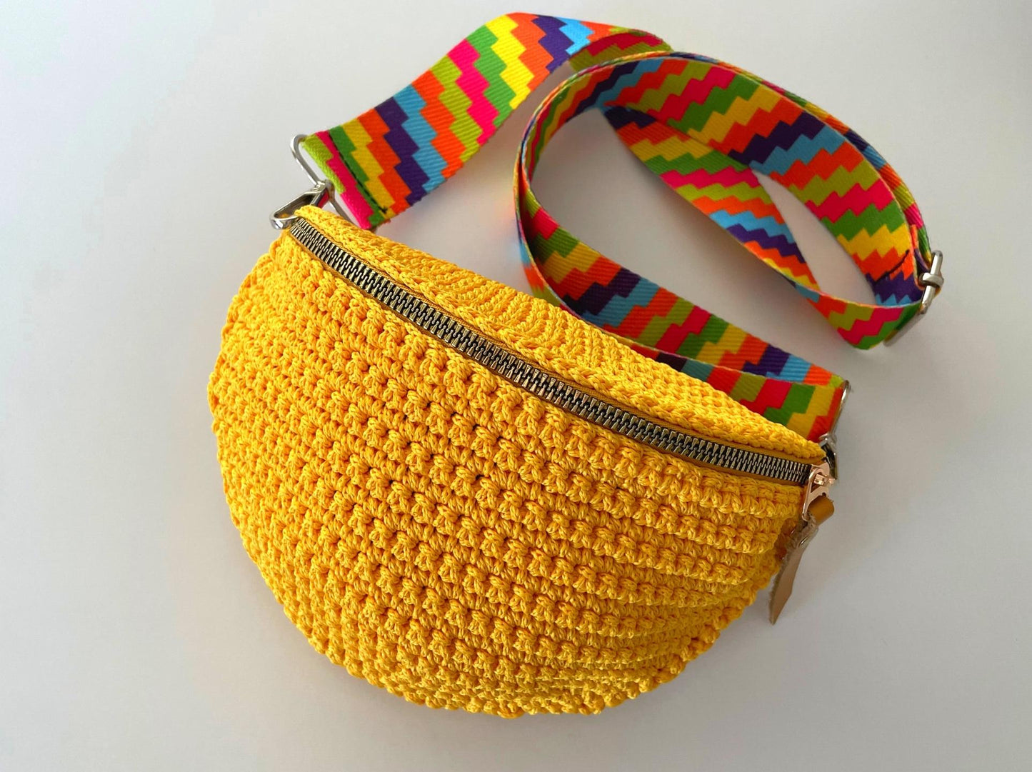 Crochet Fanny pack pattern | Beach sling bag unisex