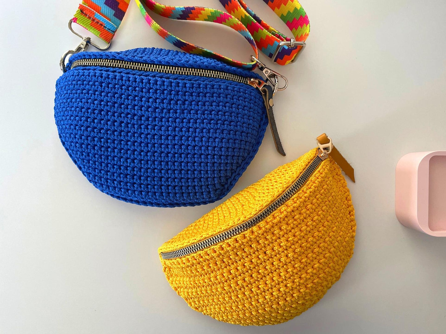 Crochet Fanny pack pattern | Beach sling bag unisex