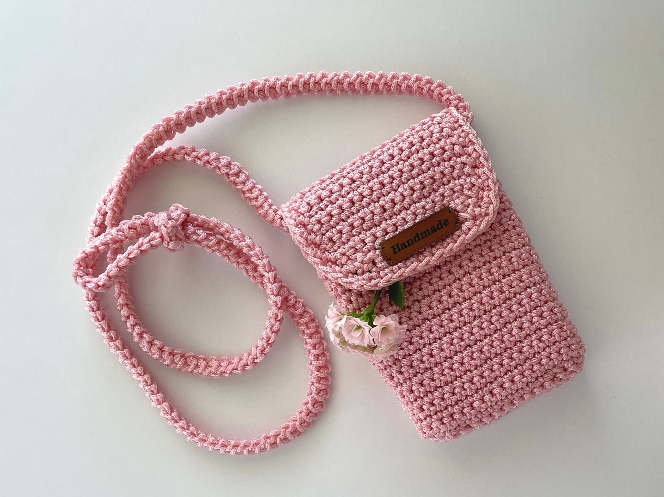 MABULA Handwoven Cotton Rope Crochet Crossbody Bag for Women Small Size  Female Phone Purse for Summer Beach Drawstring Pouch