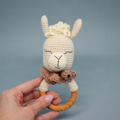 Llama Baby Rattle Crochet Pattern