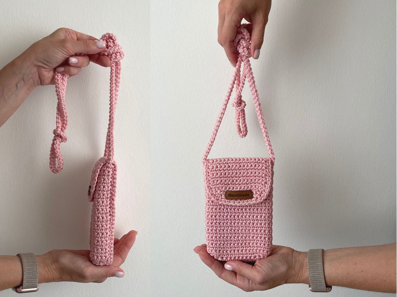 Crochet cell phone pouch