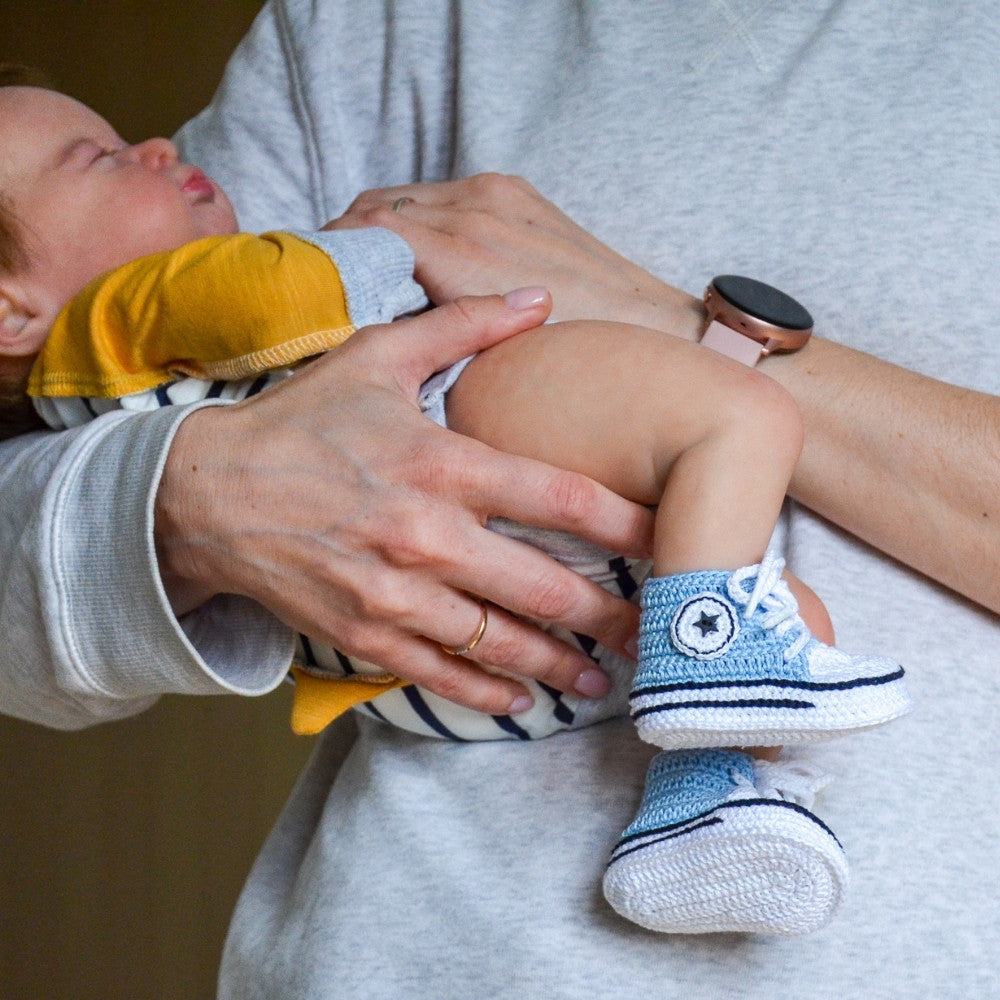 Baby high top sneakers crochet pattern