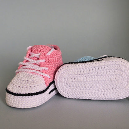 Baby high top sneakers crochet pattern