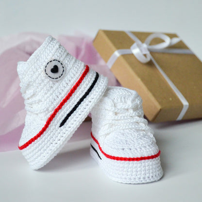 Baby high top sneakers crochet pattern