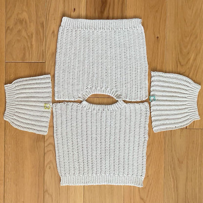 Crochet baby sweater pattern with name tutorial