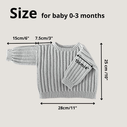 Crochet baby sweater pattern with name tutorial
