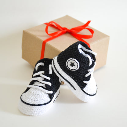 Baby high top sneakers crochet pattern