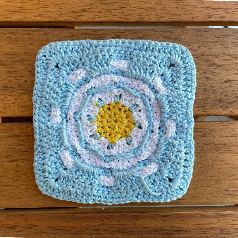 Crochet flowers granny square pattern