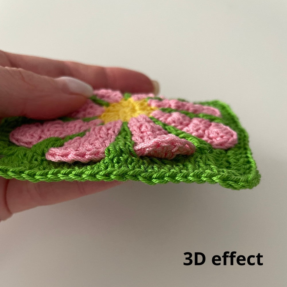 Crochet flowers granny square pattern