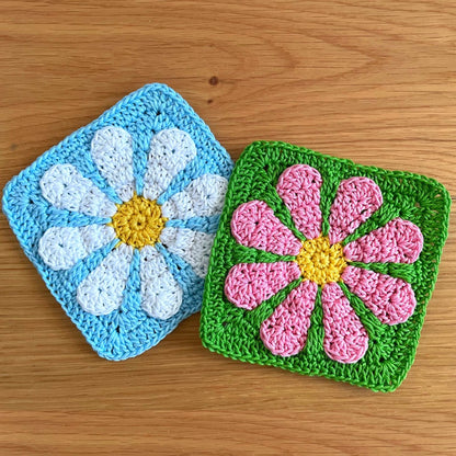 Crochet flowers granny square pattern