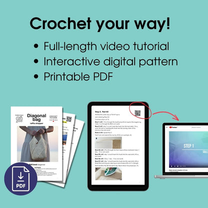 Diagonal Shopper Bag Crochet Pattern