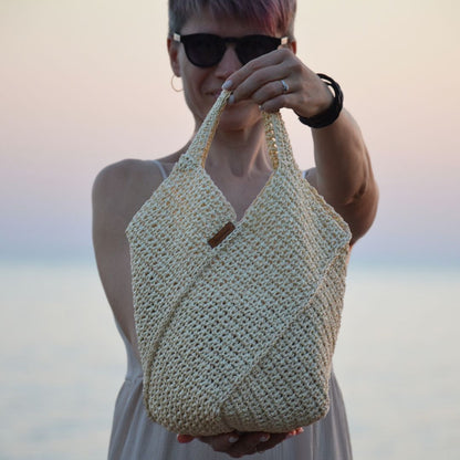 Diagonal Shopper Bag Crochet Pattern