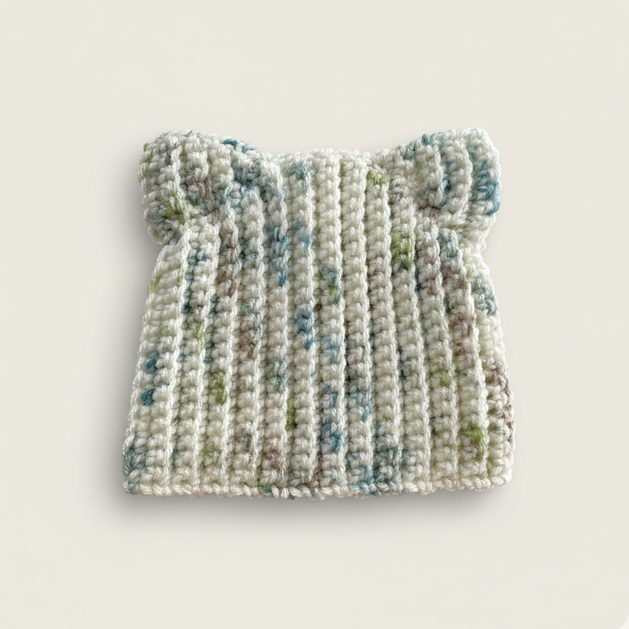 Crochet baby cat ear beanie