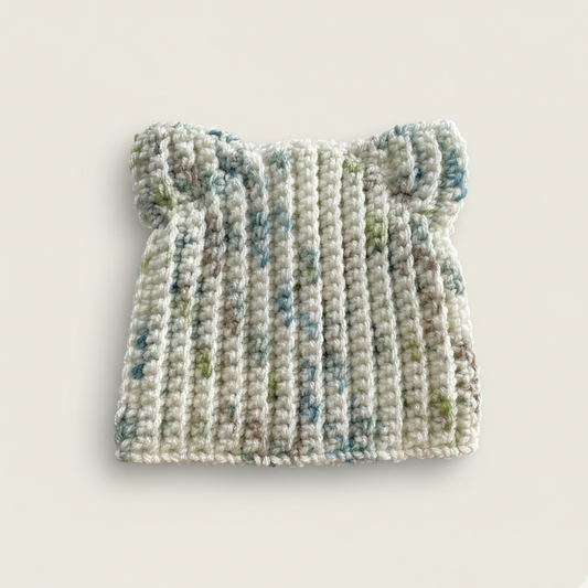 Crochet baby cat ear beanie