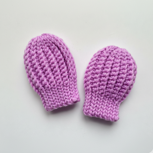 Crochet baby mittens pattern