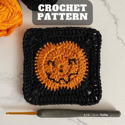 Pumpkin Granny Square crochet pattern