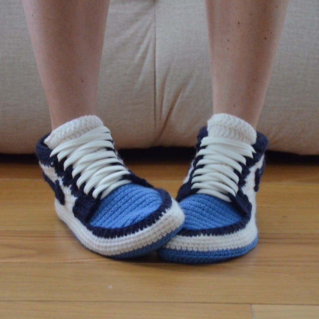 Sneaker slippers for adults crochet pattern