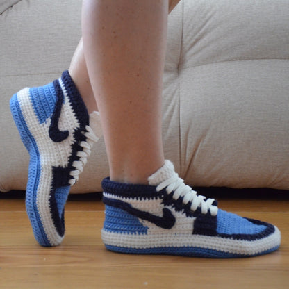 Sneaker slippers for adults crochet pattern