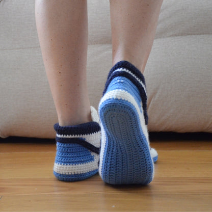 Sneaker slippers for adults crochet pattern