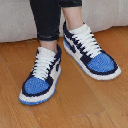 Sneaker slippers for adults crochet pattern