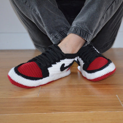 Sneaker slippers for adults crochet pattern