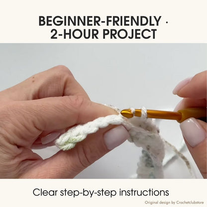 Close-up of beginner-friendly crochet stitches for baby beanie pattern