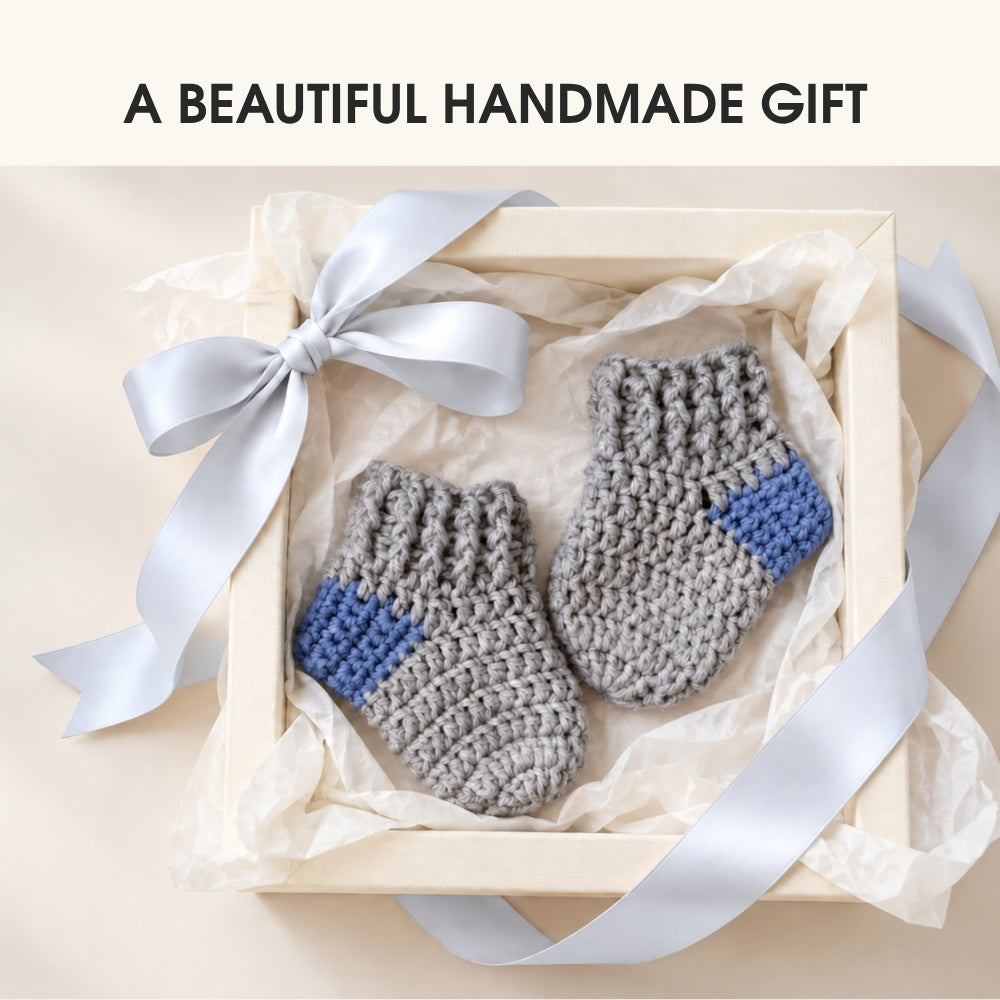 Ribbed Baby Socks Crochet Pattern – 3 Sizes