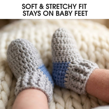 Ribbed Baby Socks Crochet Pattern – 3 Sizes