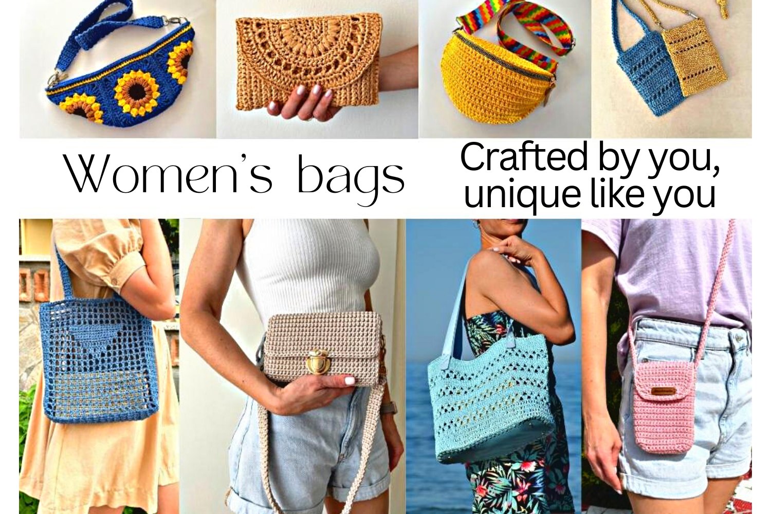 crochet bag, purse, handbag patterns