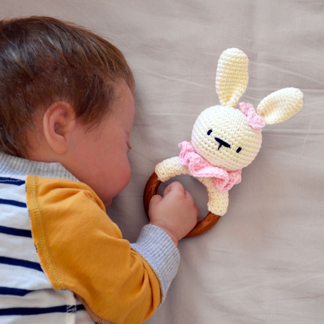 Bunny Baby Rattle Crochet Pattern – CrochetClubStore