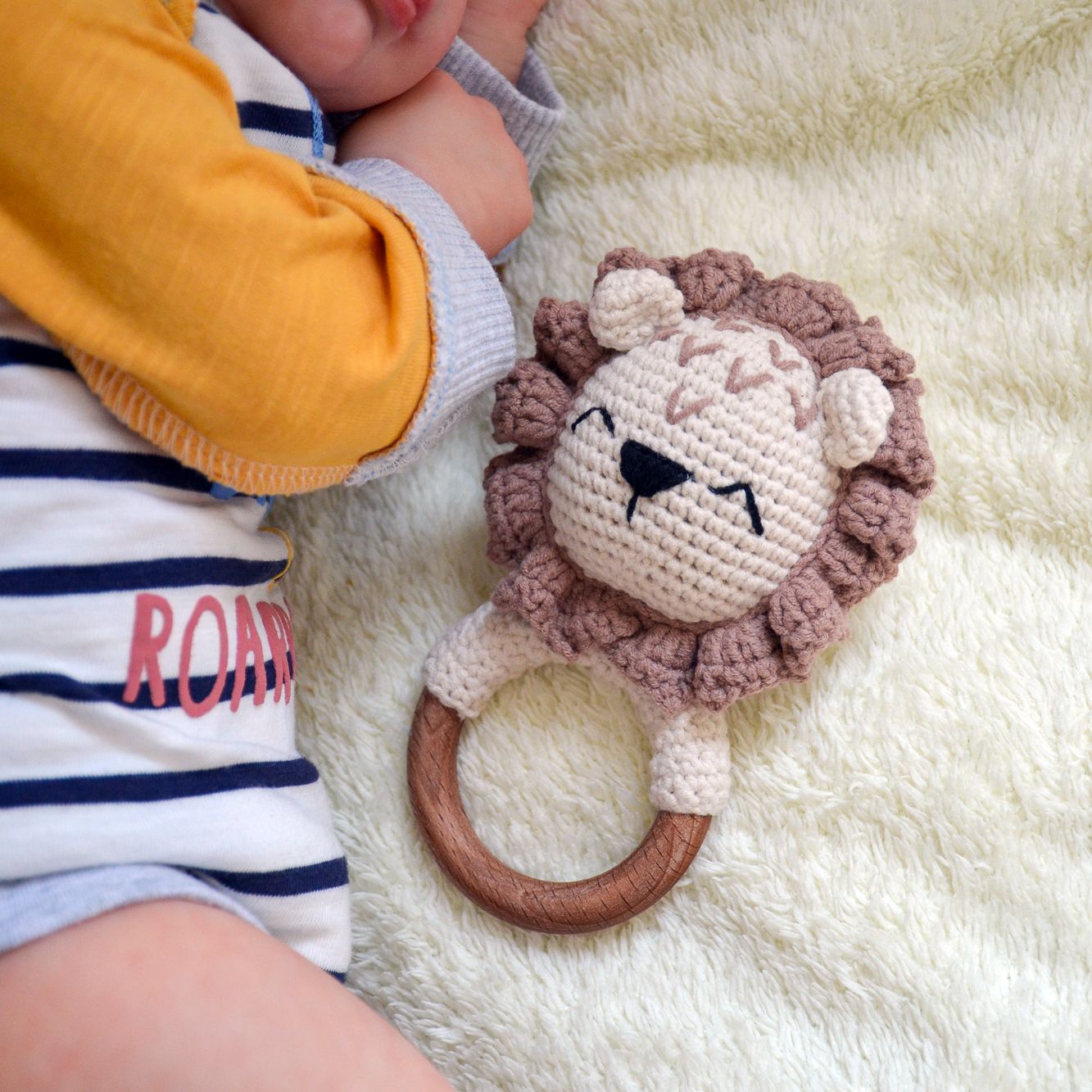 Lion Baby Rattle Crochet Pattern – CrochetClubStore