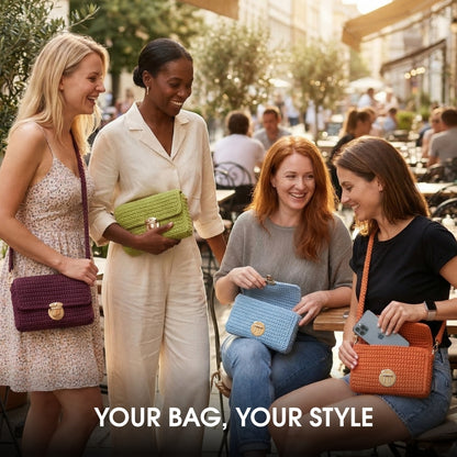 Structured crochet crossbody bag pattern PDF