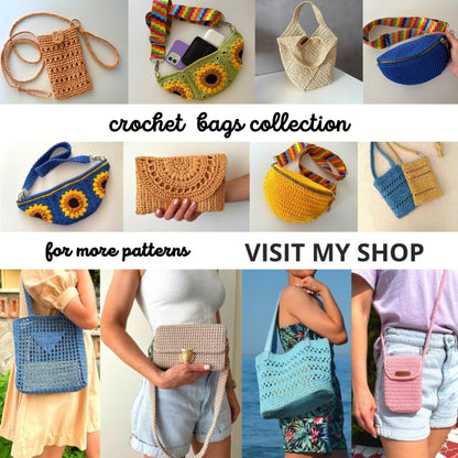 Structured crochet crossbody bag pattern PDF